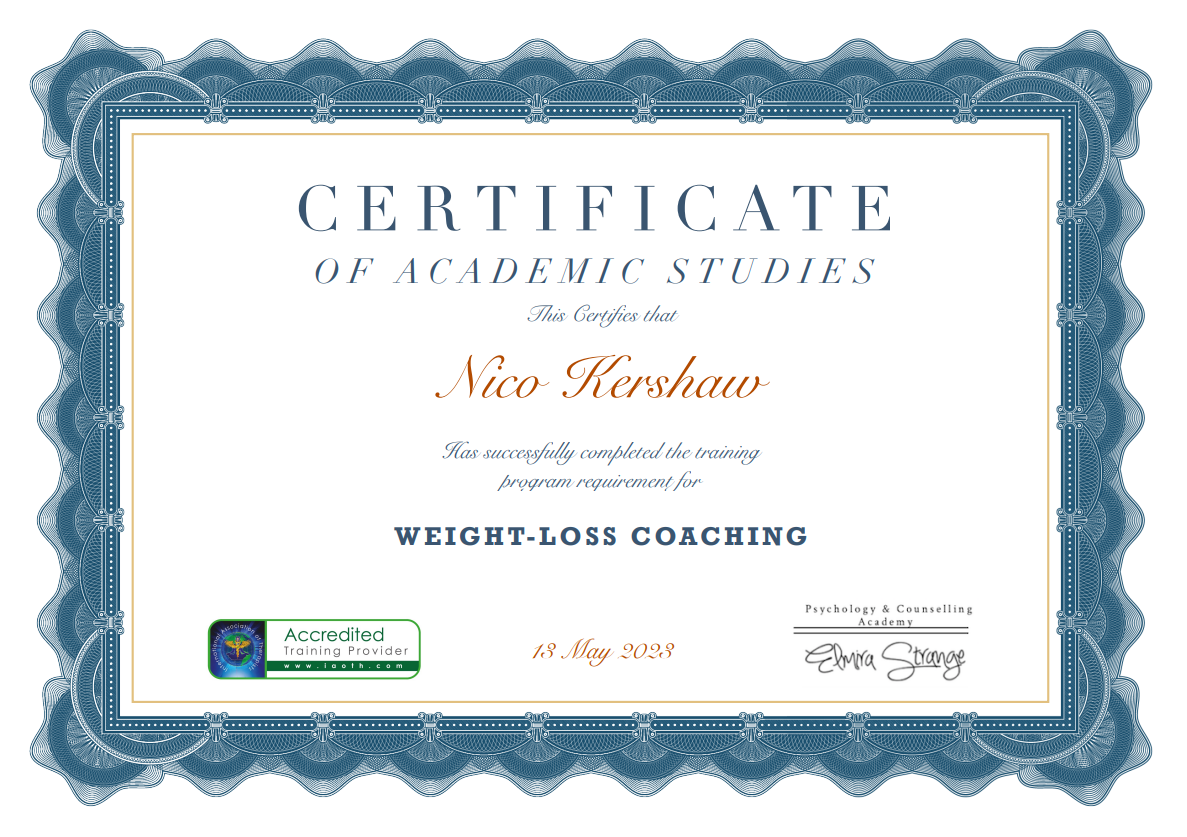 Certified Weight-loss Coach